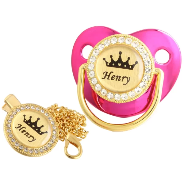 Chupeta Bling Bling de Luxo com nome personalizado - Image 23