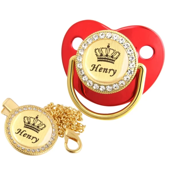 Chupeta Bling Bling de Luxo com nome personalizado - Image 40