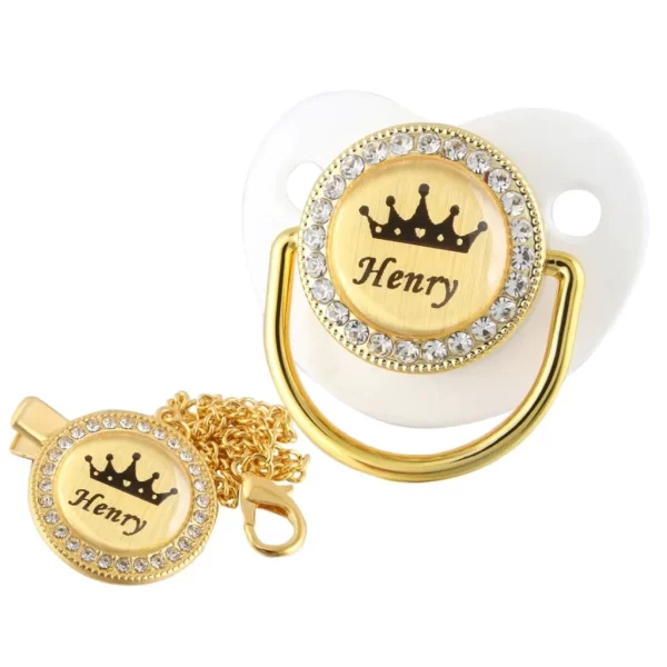 Chupeta Bling Bling de Luxo com nome personalizado - Image 13