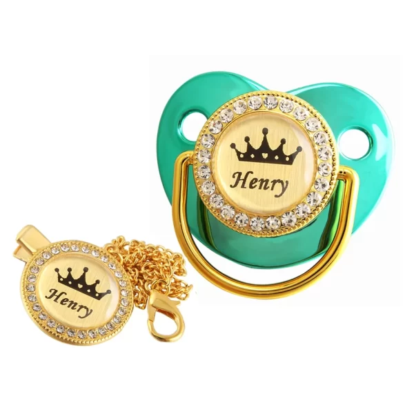 Chupeta Bling Bling de Luxo com nome personalizado - Image 37