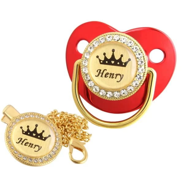 Chupeta Bling Bling de Luxo com nome personalizado - Image 15