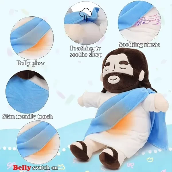 Jesus de Pelúcia - com Luz e Música – Conforto para o Sono do Bebê - Image 11