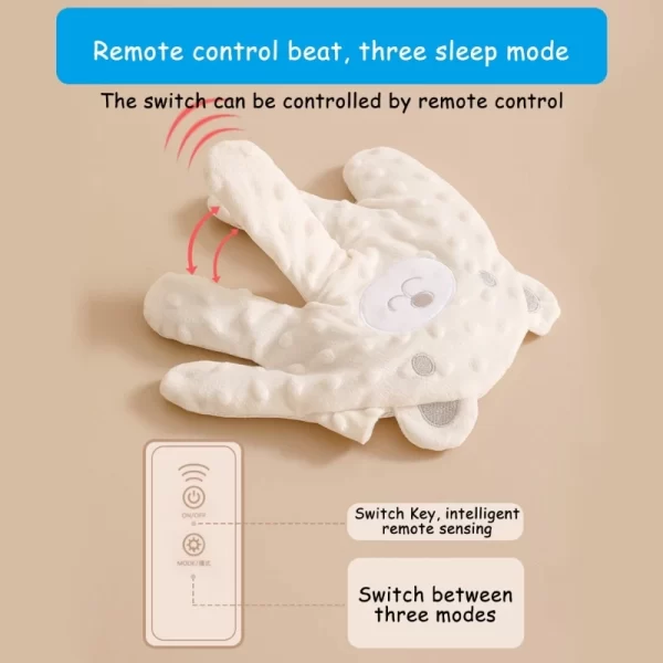 Almofada Conforto Mágico – Mão Aconchegante com Controle Remoto para Sono Tranquilo do Bebê - Image 4