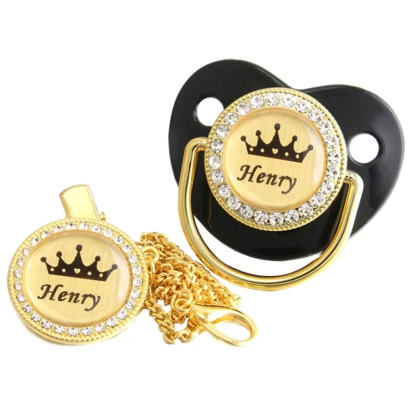 Chupeta Bling Bling de Luxo com nome personalizado - Image 35