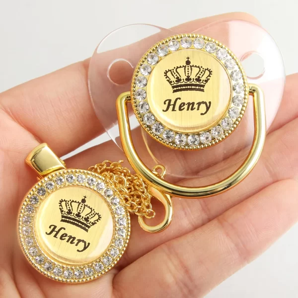 Chupeta Bling Bling de Luxo com nome personalizado - Image 44