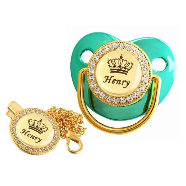 Chupeta Bling Bling de Luxo com nome personalizado - Image 36