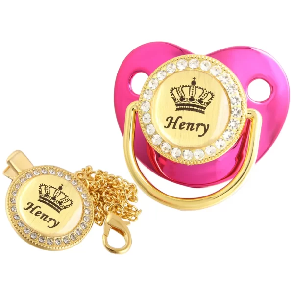 Chupeta Bling Bling de Luxo com nome personalizado - Image 24
