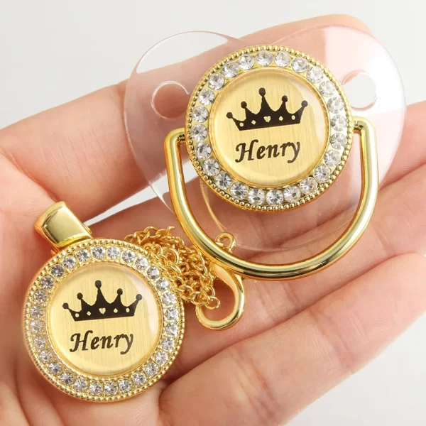 Chupeta Bling Bling de Luxo com nome personalizado - Image 2