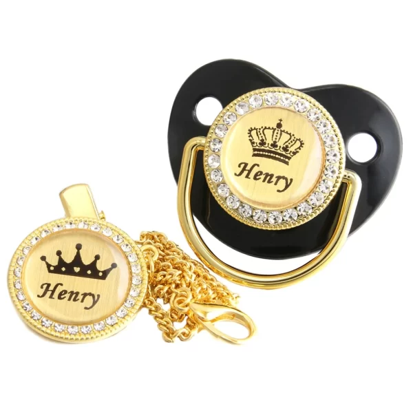 Chupeta Bling Bling de Luxo com nome personalizado - Image 34