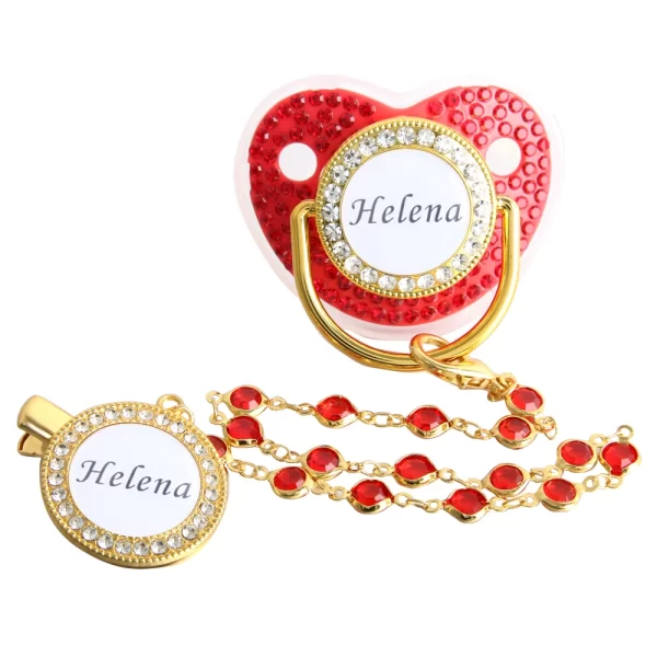Chupeta Bling Bling de Luxo com nome personalizado - Image 20