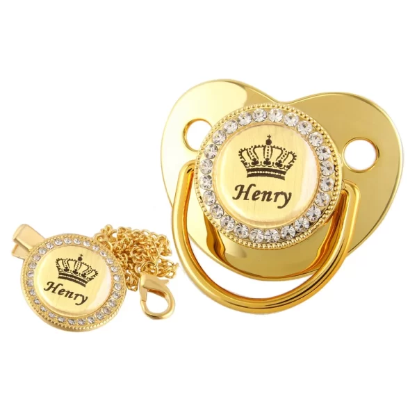 Chupeta Bling Bling de Luxo com nome personalizado - Image 26