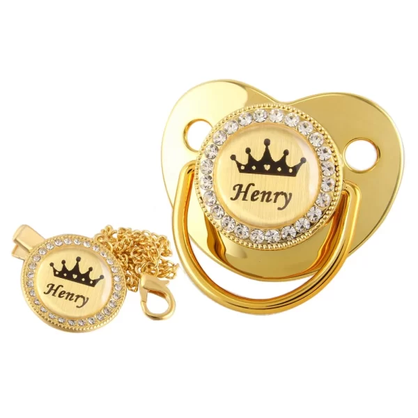 Chupeta Bling Bling de Luxo com nome personalizado - Image 27