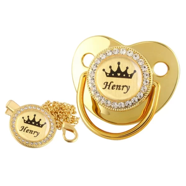 Chupeta Bling Bling de Luxo com nome personalizado - Image 25