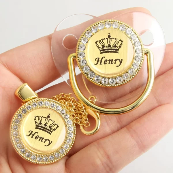 Chupeta Bling Bling de Luxo com nome personalizado - Image 9