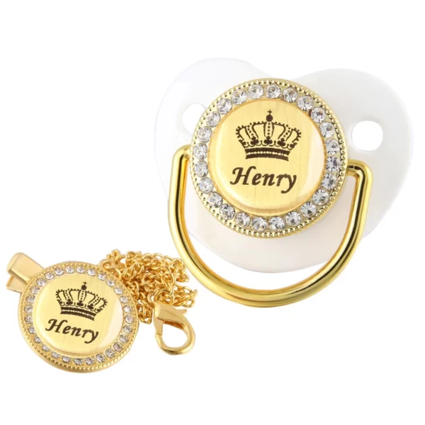 Chupeta Bling Bling de Luxo com nome personalizado - Image 29