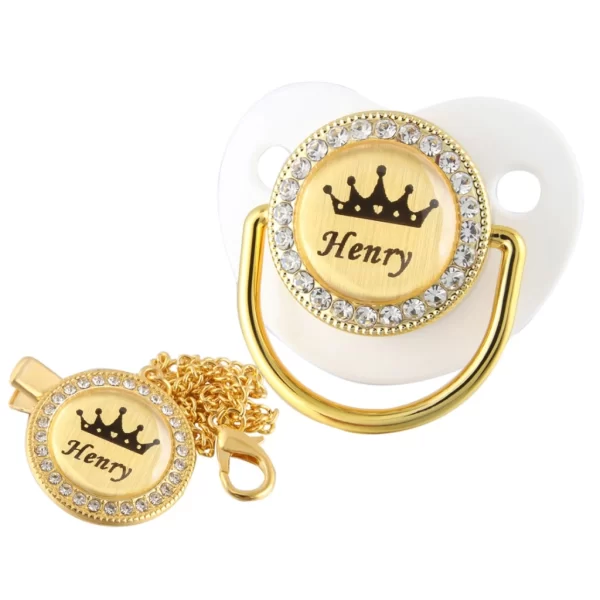Chupeta Bling Bling de Luxo com nome personalizado - Image 28