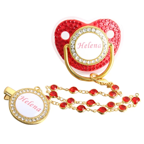 Chupeta Bling Bling de Luxo com nome personalizado - Image 5