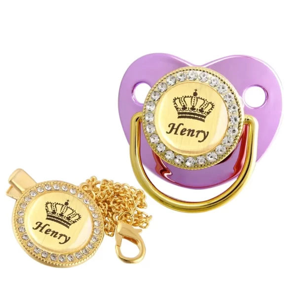 Chupeta Bling Bling de Luxo com nome personalizado - Image 22