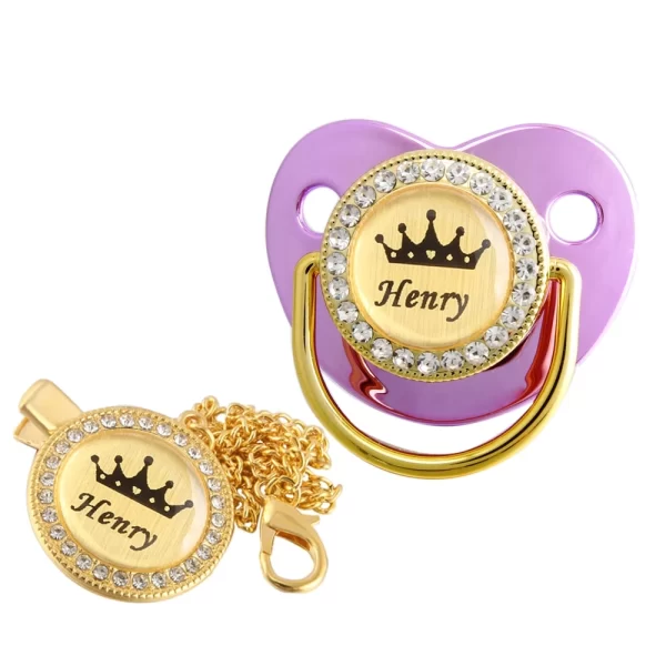 Chupeta Bling Bling de Luxo com nome personalizado - Image 43