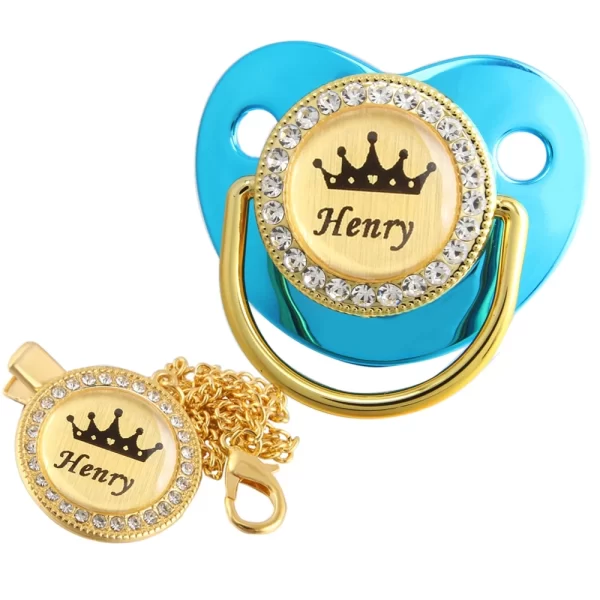 Chupeta Bling Bling de Luxo com nome personalizado - Image 39