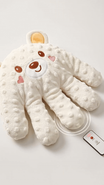 Almofada Calmante Baby com controle remoto de 3 velocidades em ação