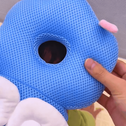 Close da almofada anticolisão da Mochila Protetora de Cabeça para Bebê